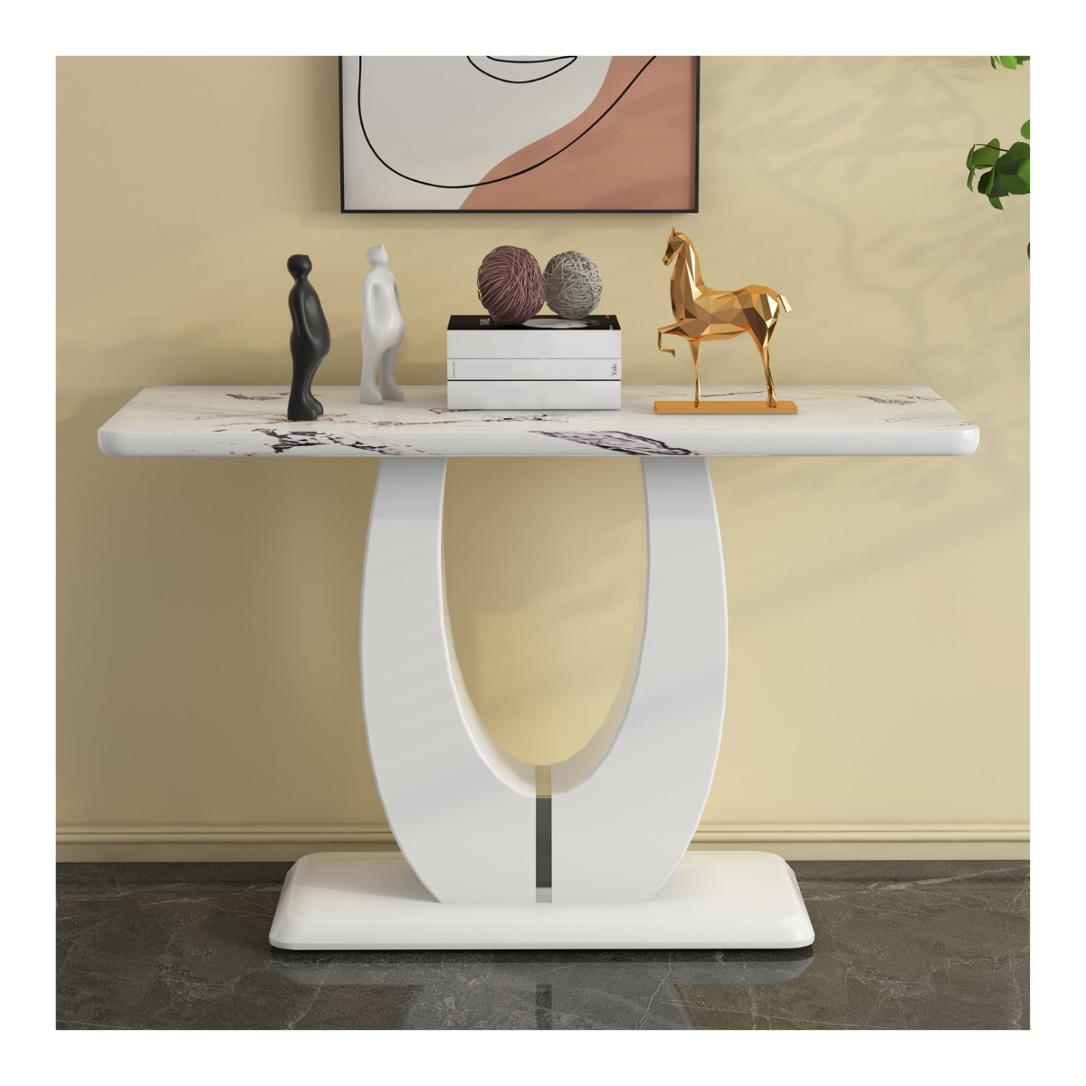Ivory Loop Console Side Table